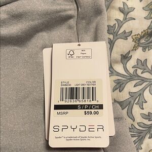 Spyder Light Gray fleece lined leggings